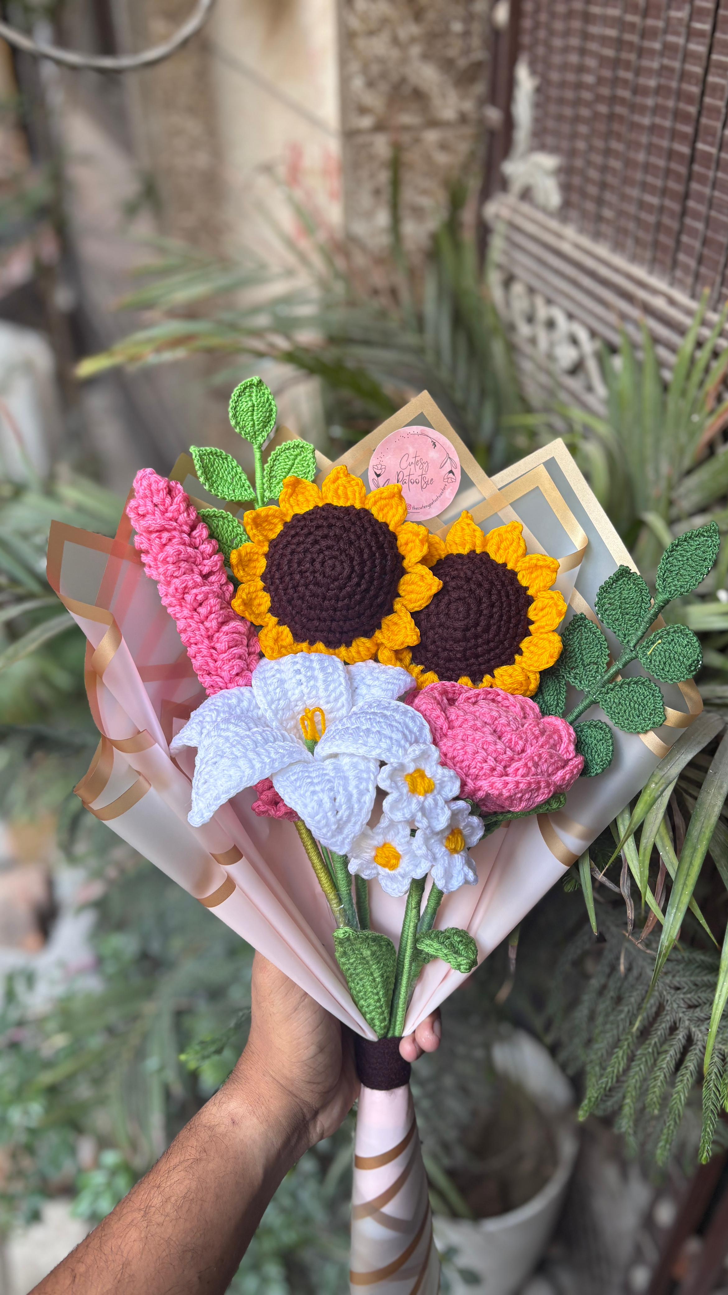 Crochet Flowers Bouquet