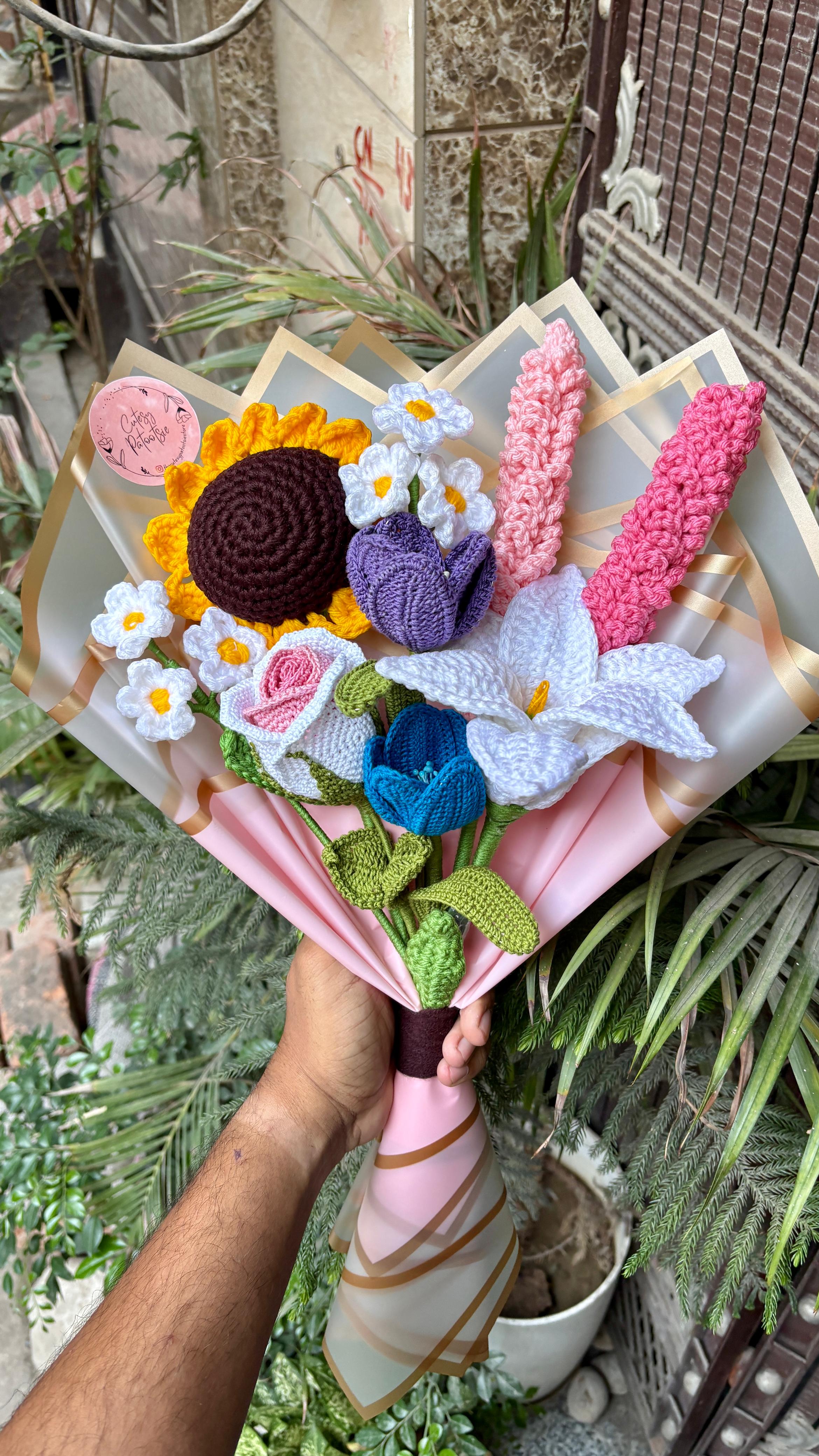 Crochet Flowers Bouquet