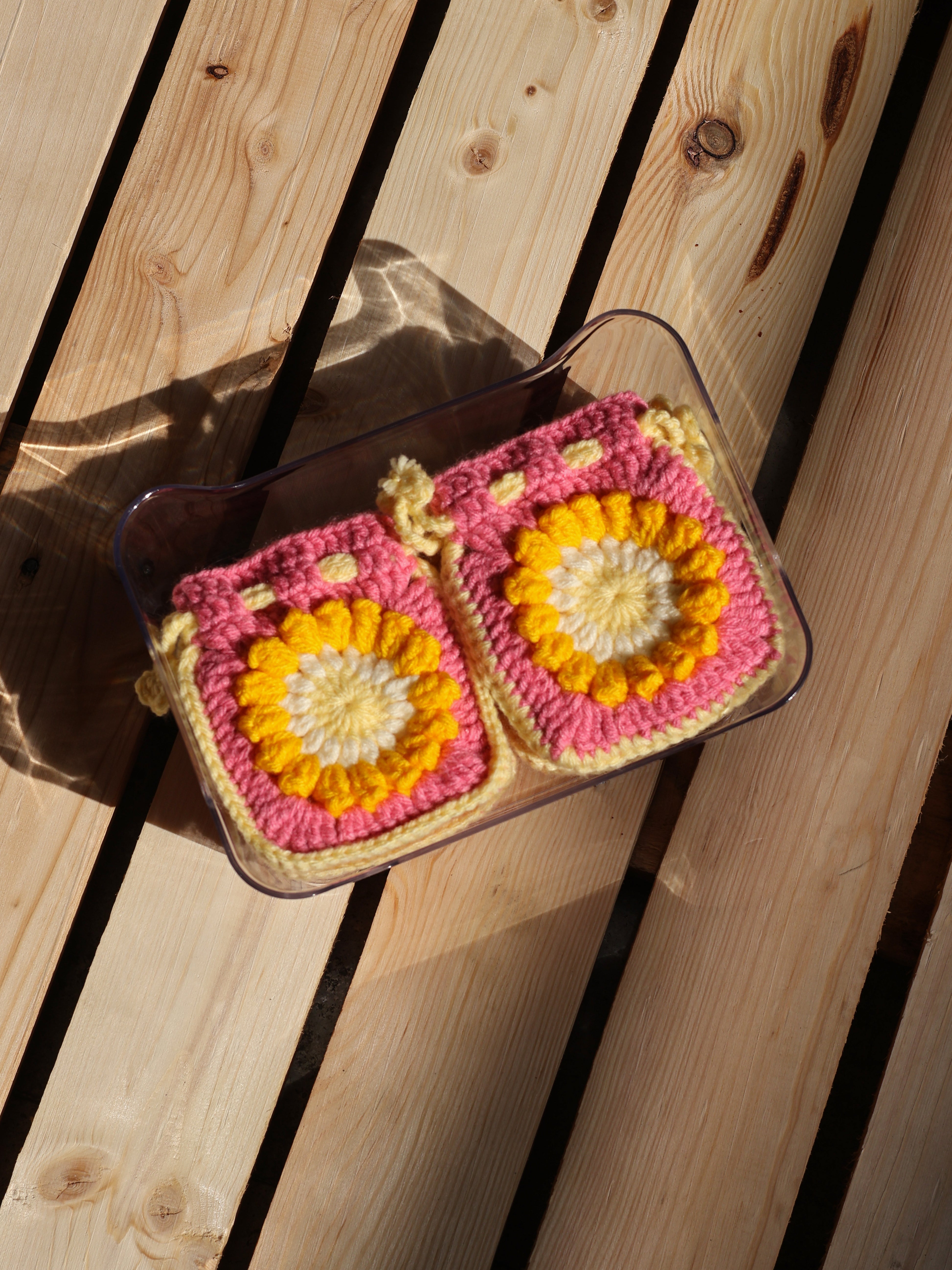 Crochet Flower AirPods Cover – Handmade Potli Bag Crochet Case