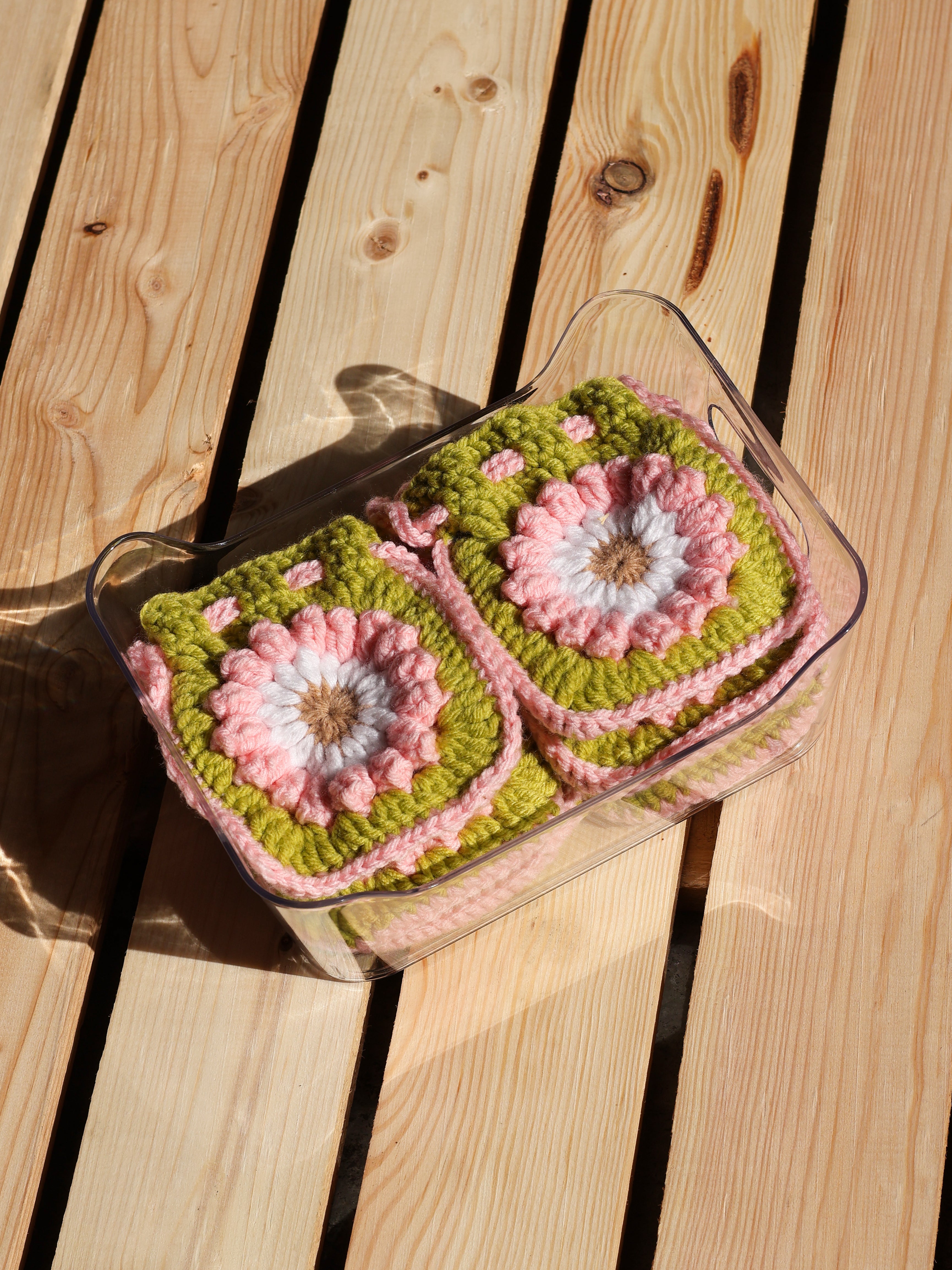 Crochet Flower AirPods Cover – Handmade Potli Bag Crochet Case