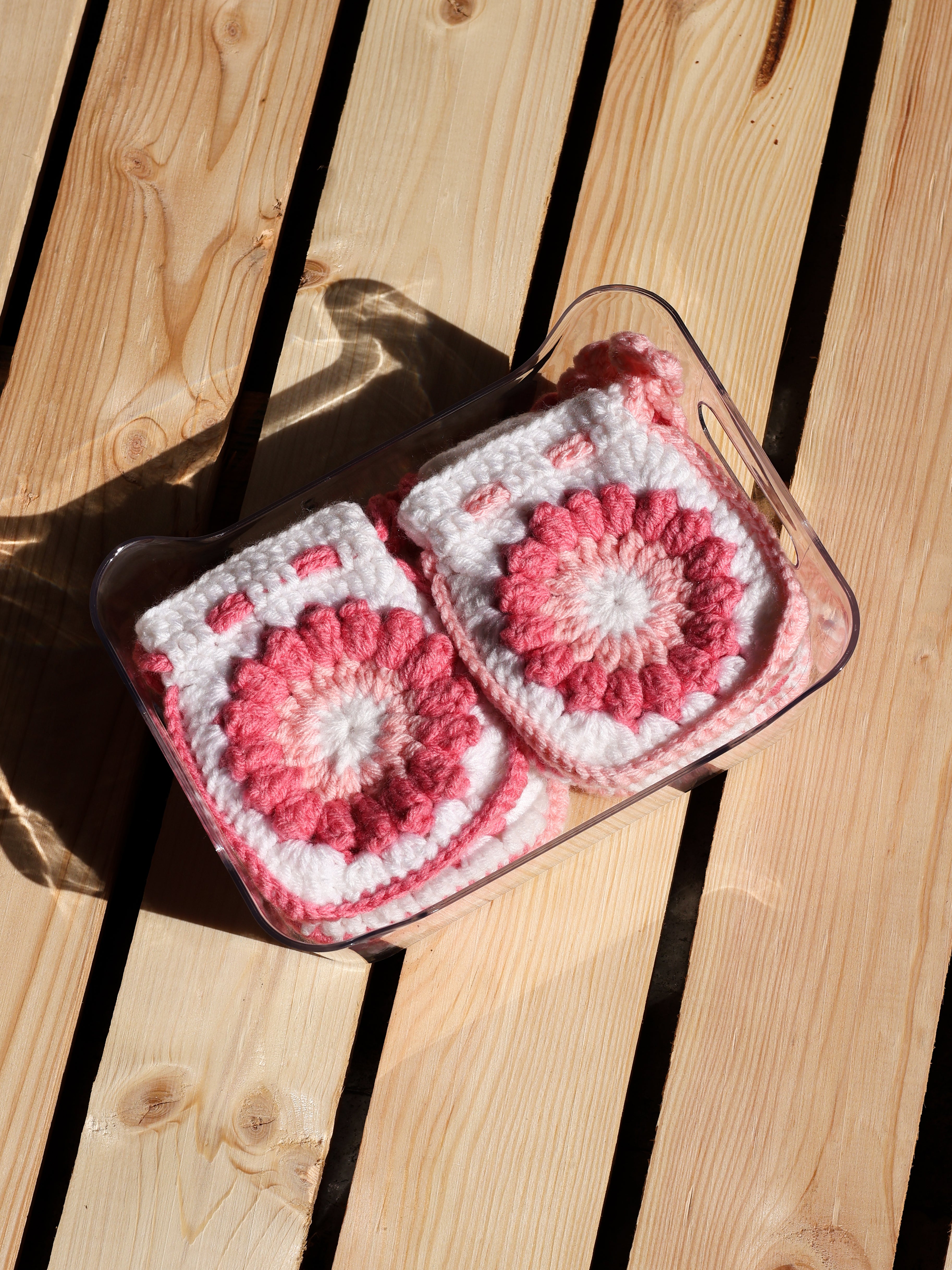 Crochet Flower AirPods Cover – Handmade Potli Bag Crochet Case
