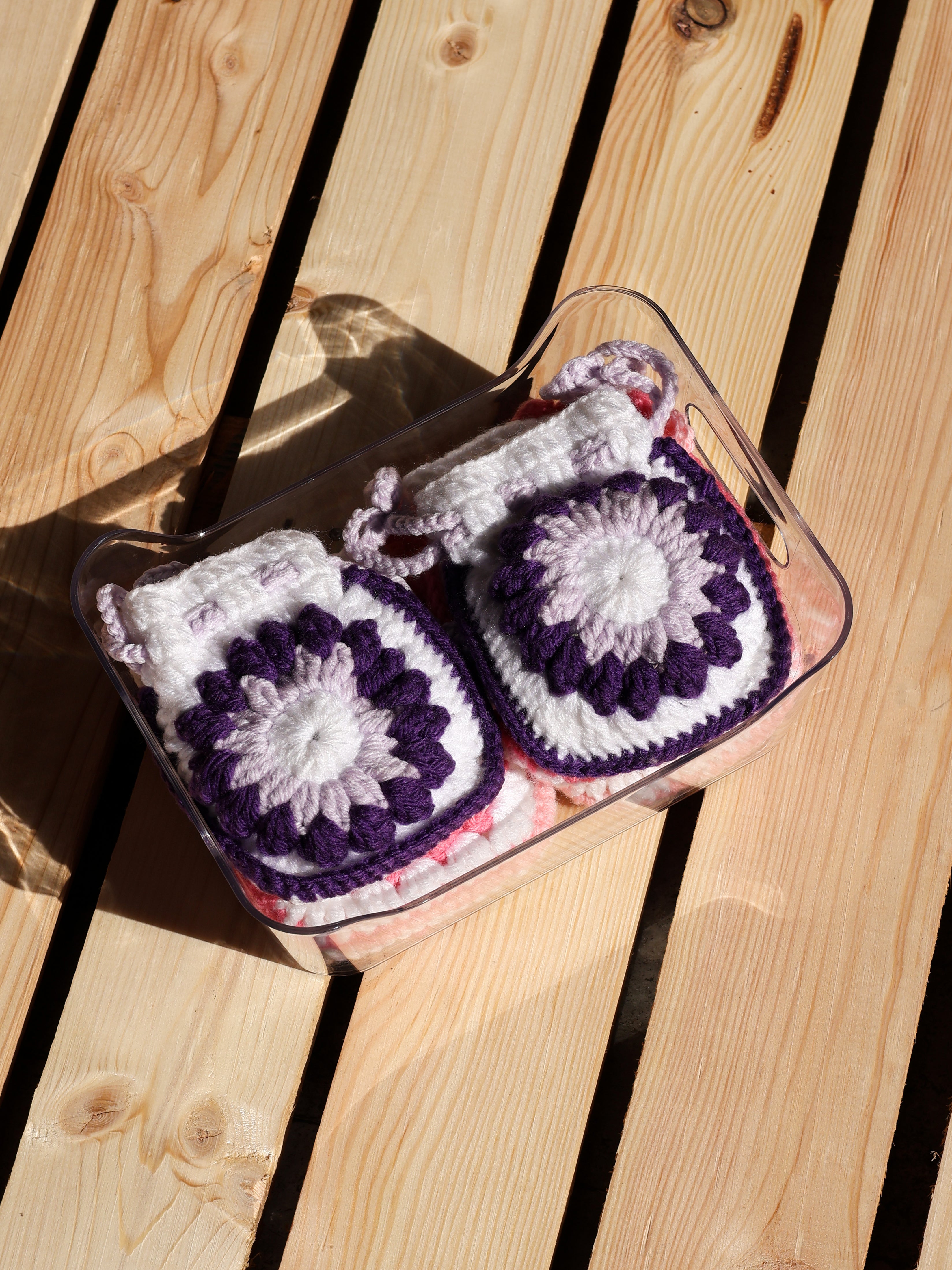 Crochet Flower AirPods Cover – Handmade Potli Bag Crochet Case