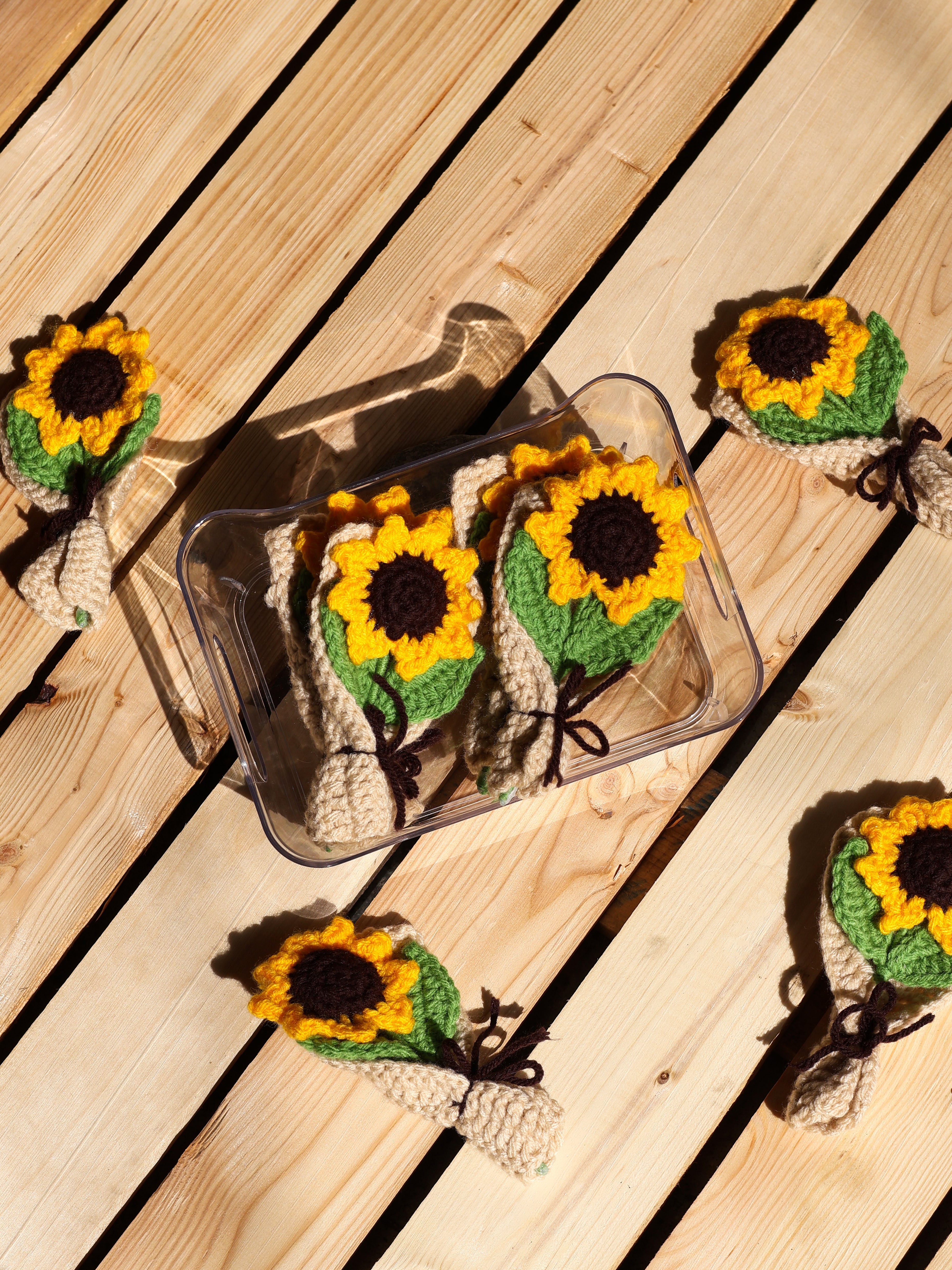Crochet Sunflower Bouquet