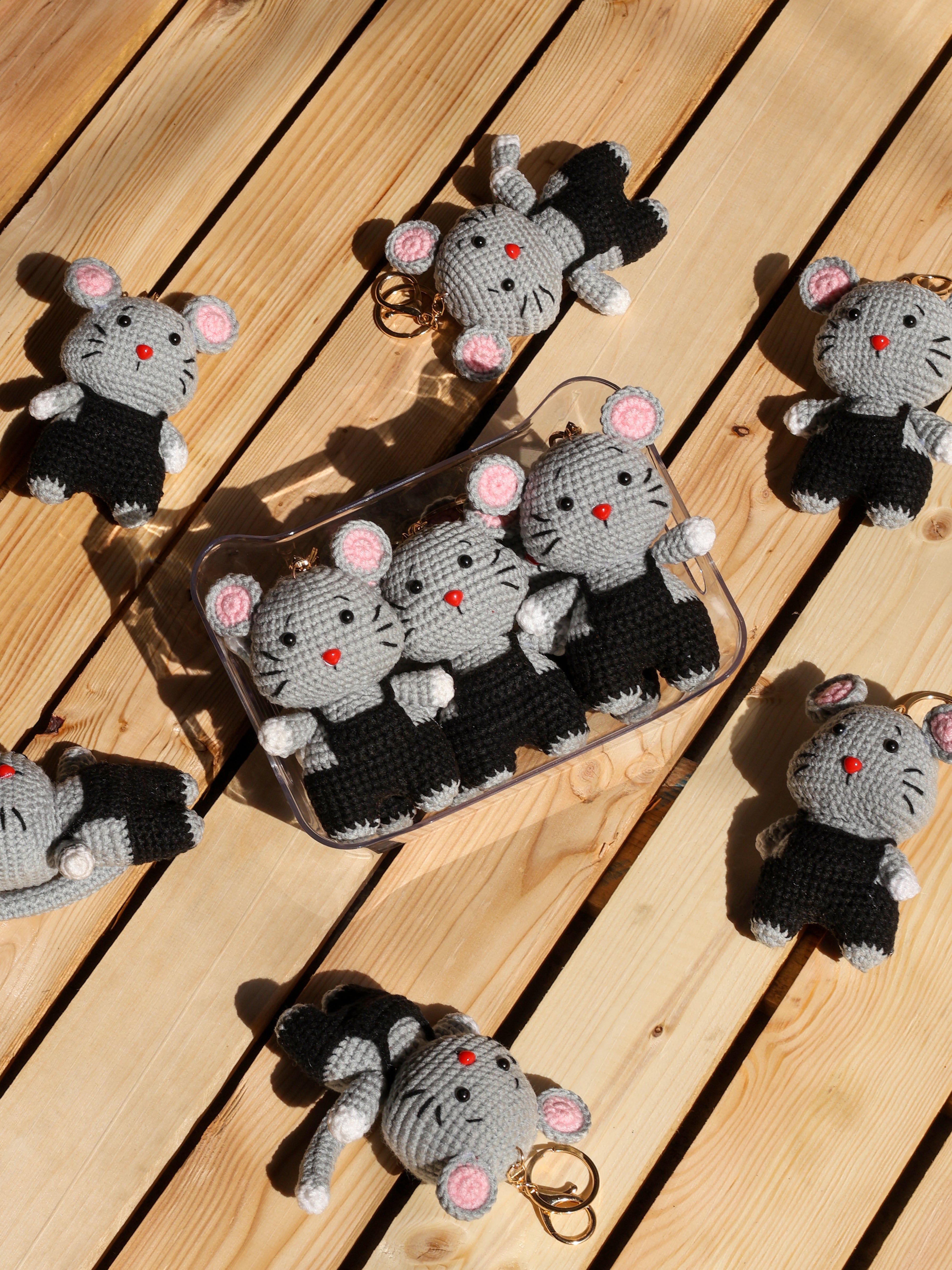 Crochet Cat Keychain