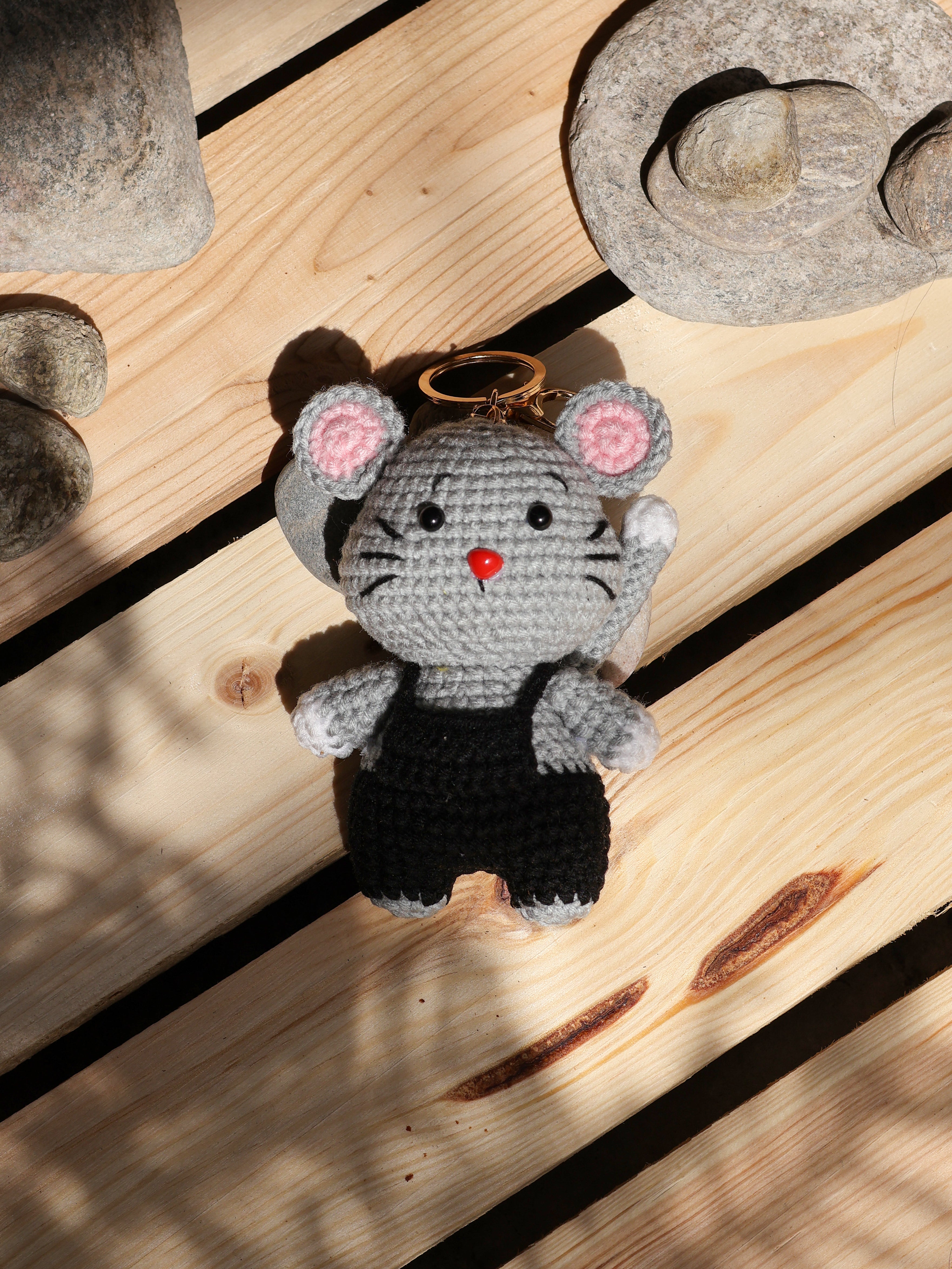 Crochet Cat Keychain