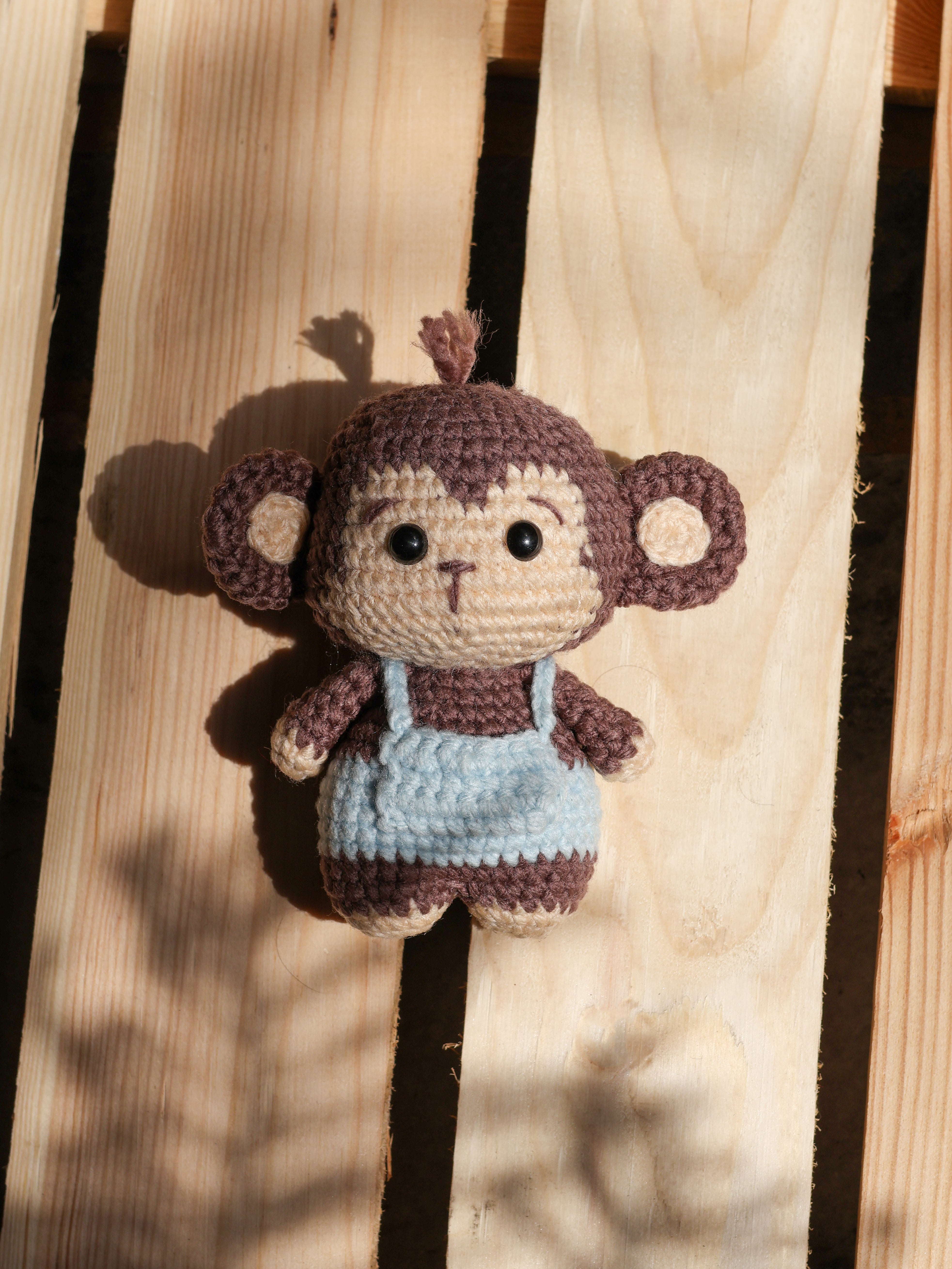 Crochet Animal Monkey Keychain
