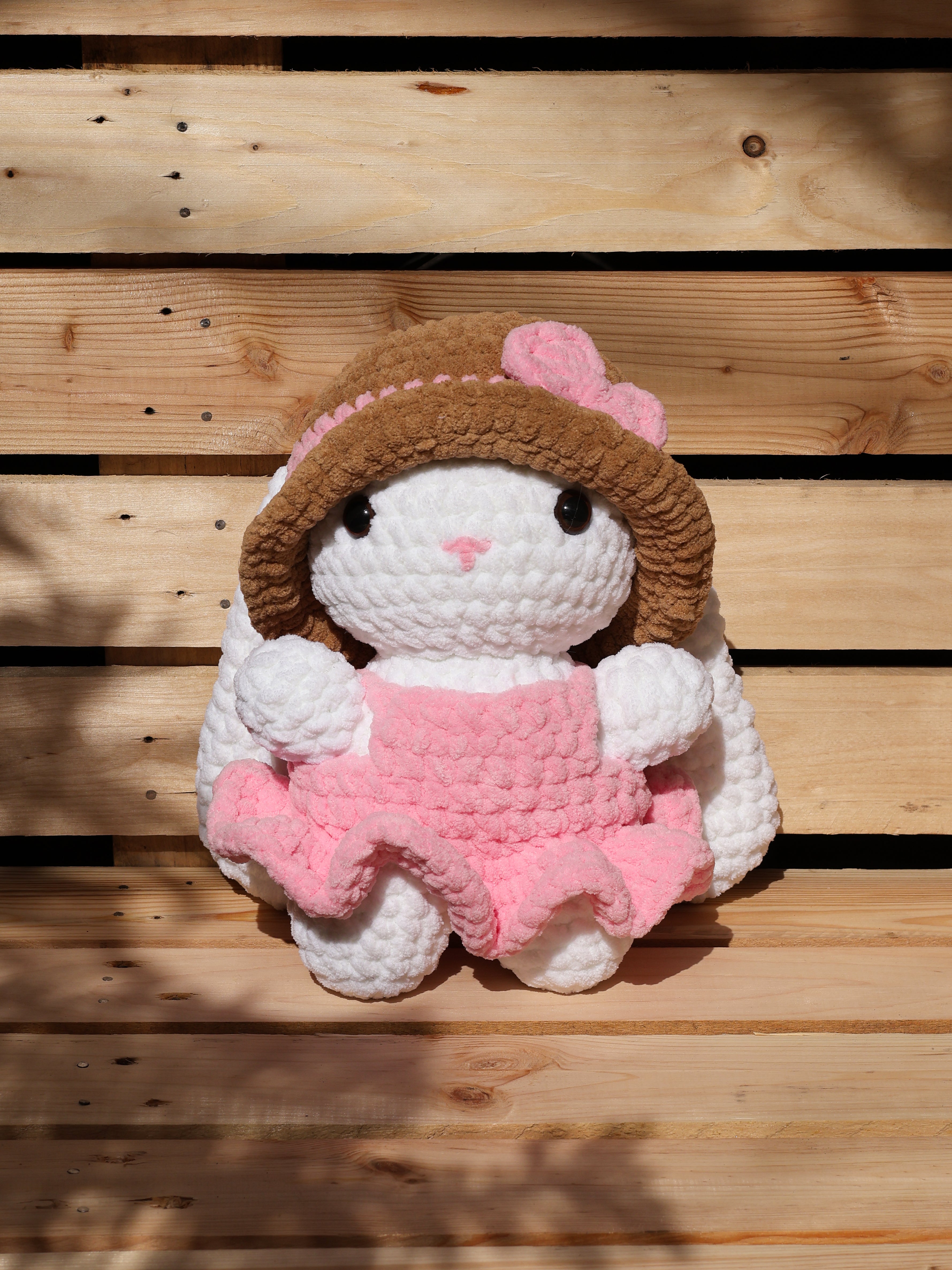 Pink Bunny Crochet Plushie