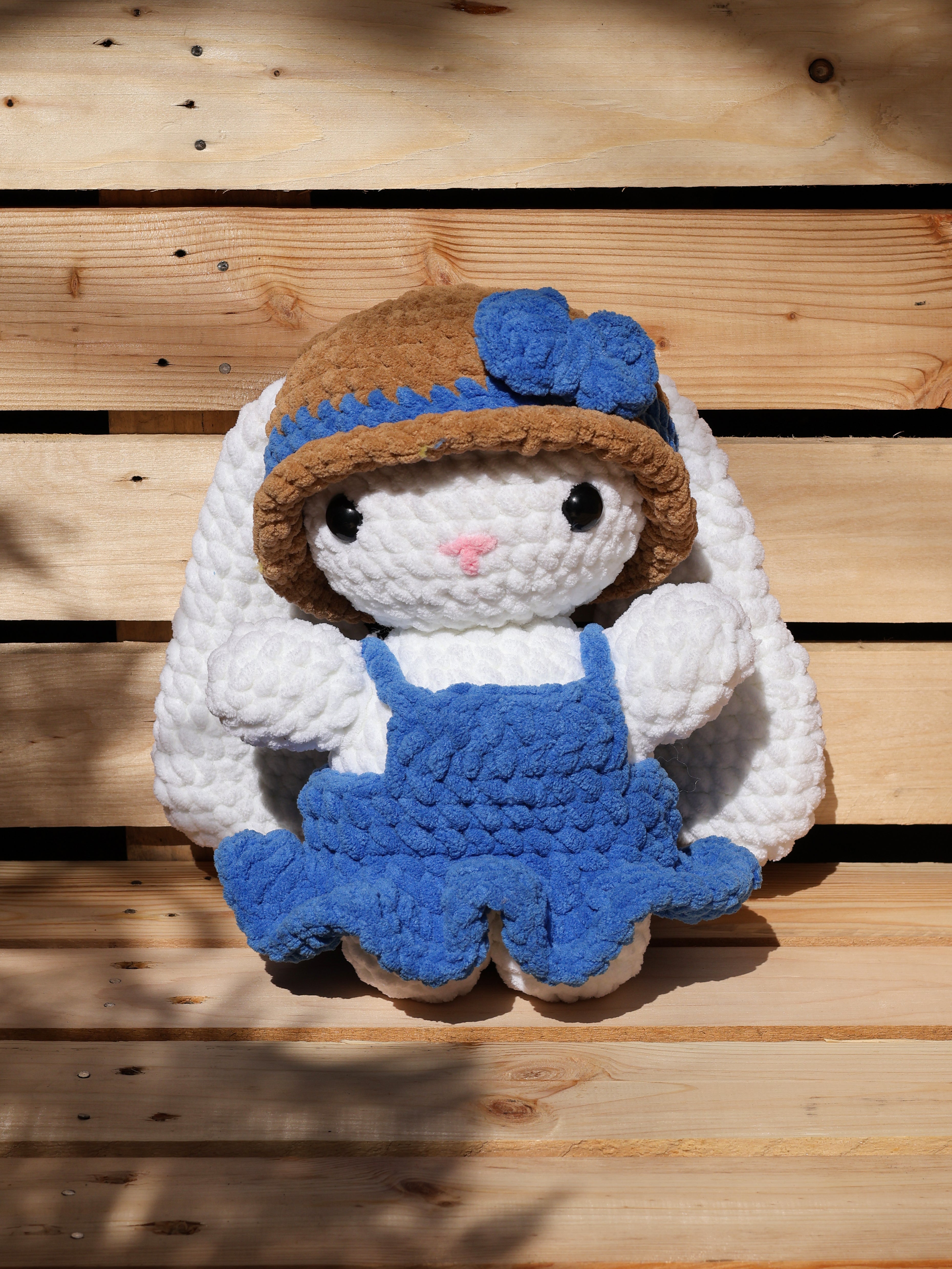 Dark Blue Bunny Crochet Plushie