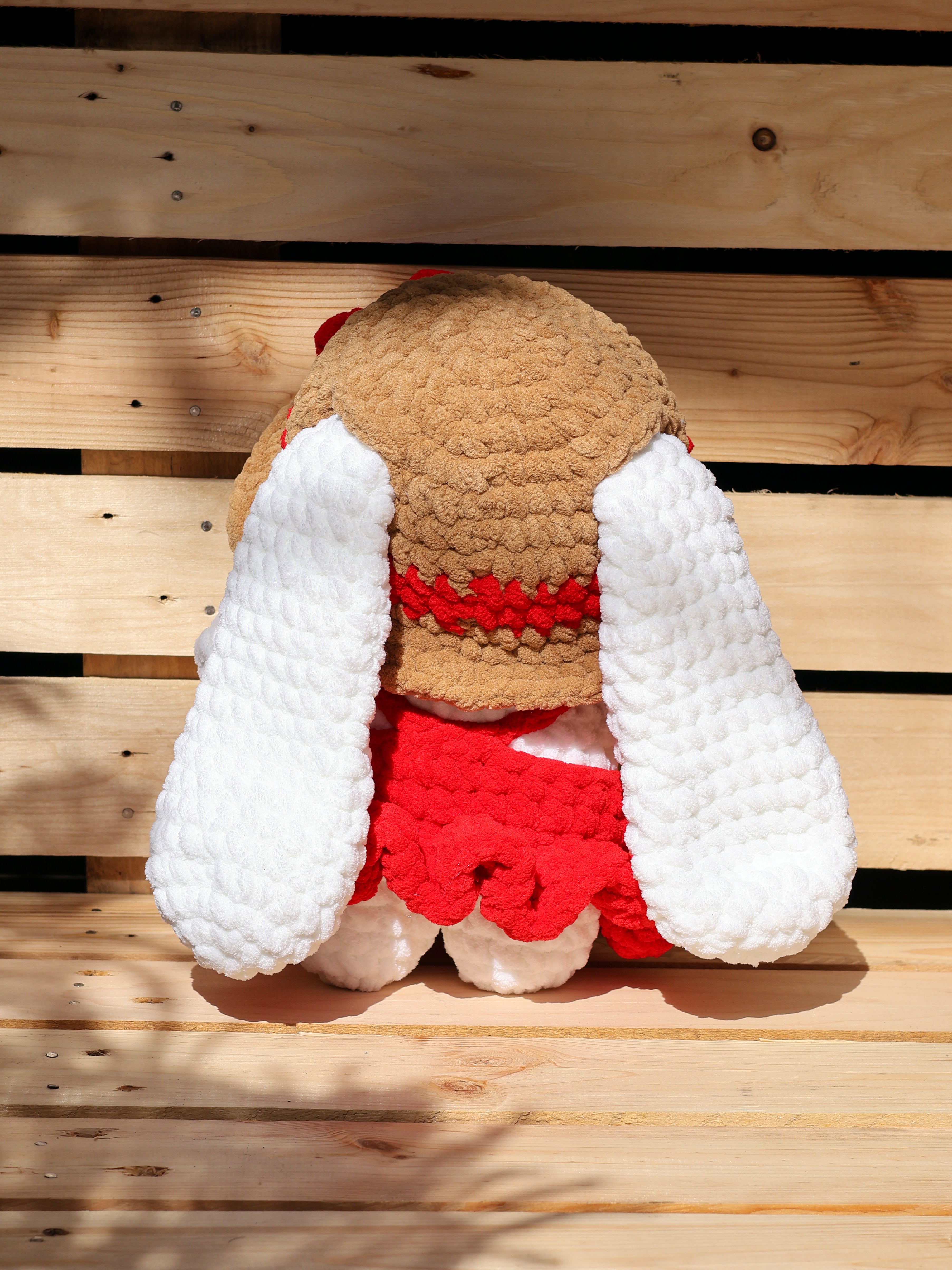 Red Bunny Crochet Plushie
