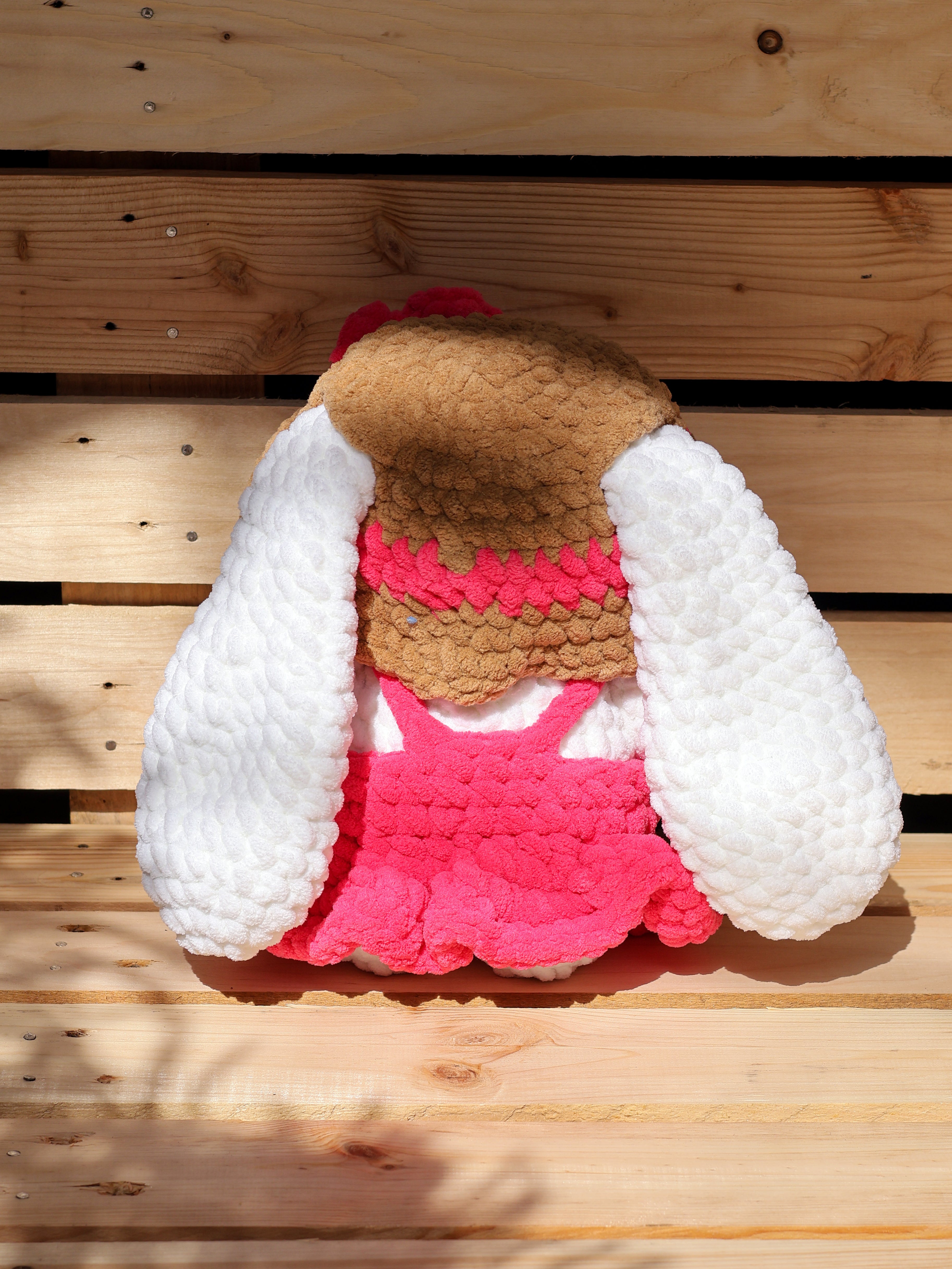 Dark Pink Bunny Crochet Plushie