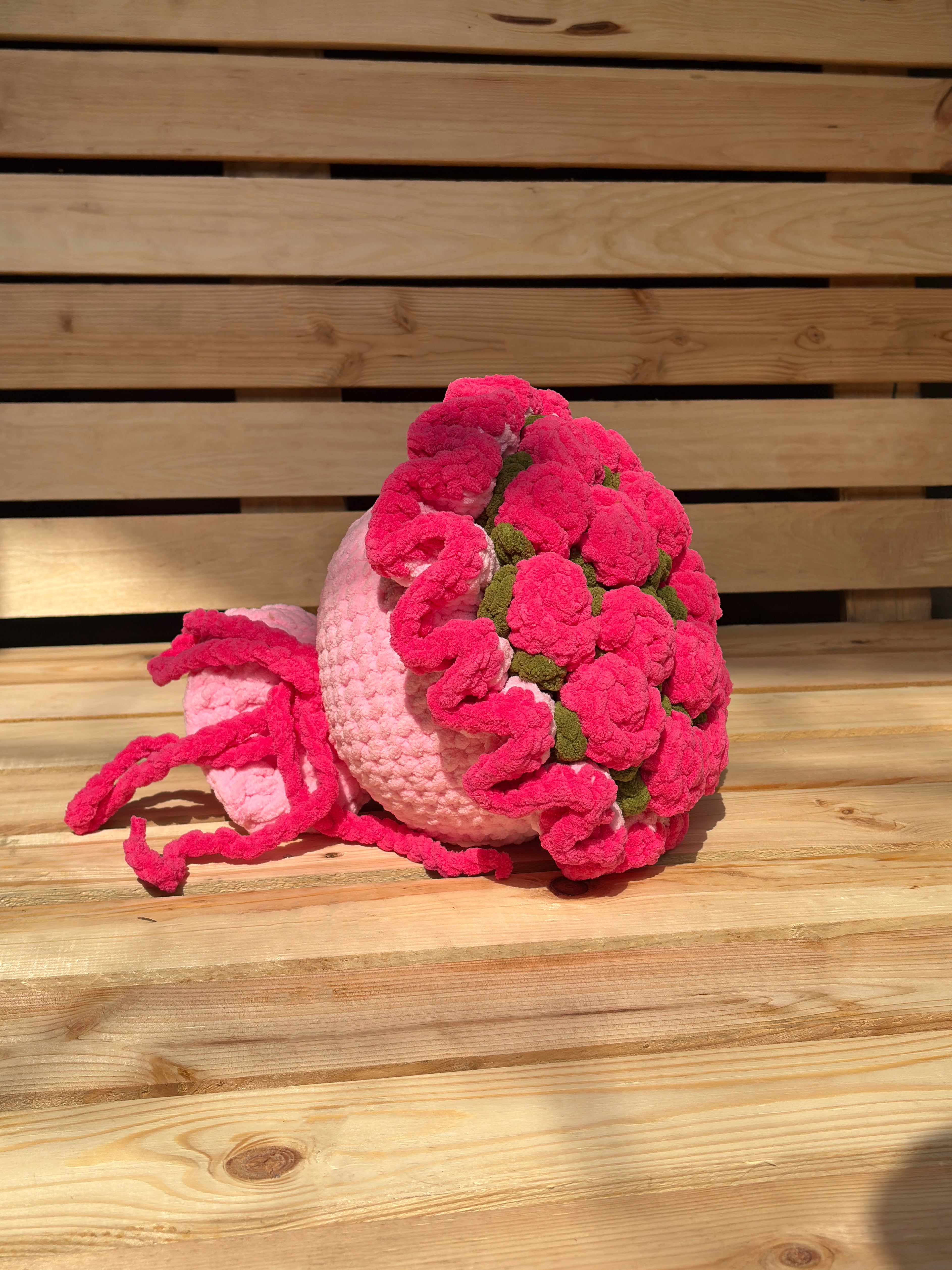Baby Pink- Dark Pink Crochet Blankie Bouquet