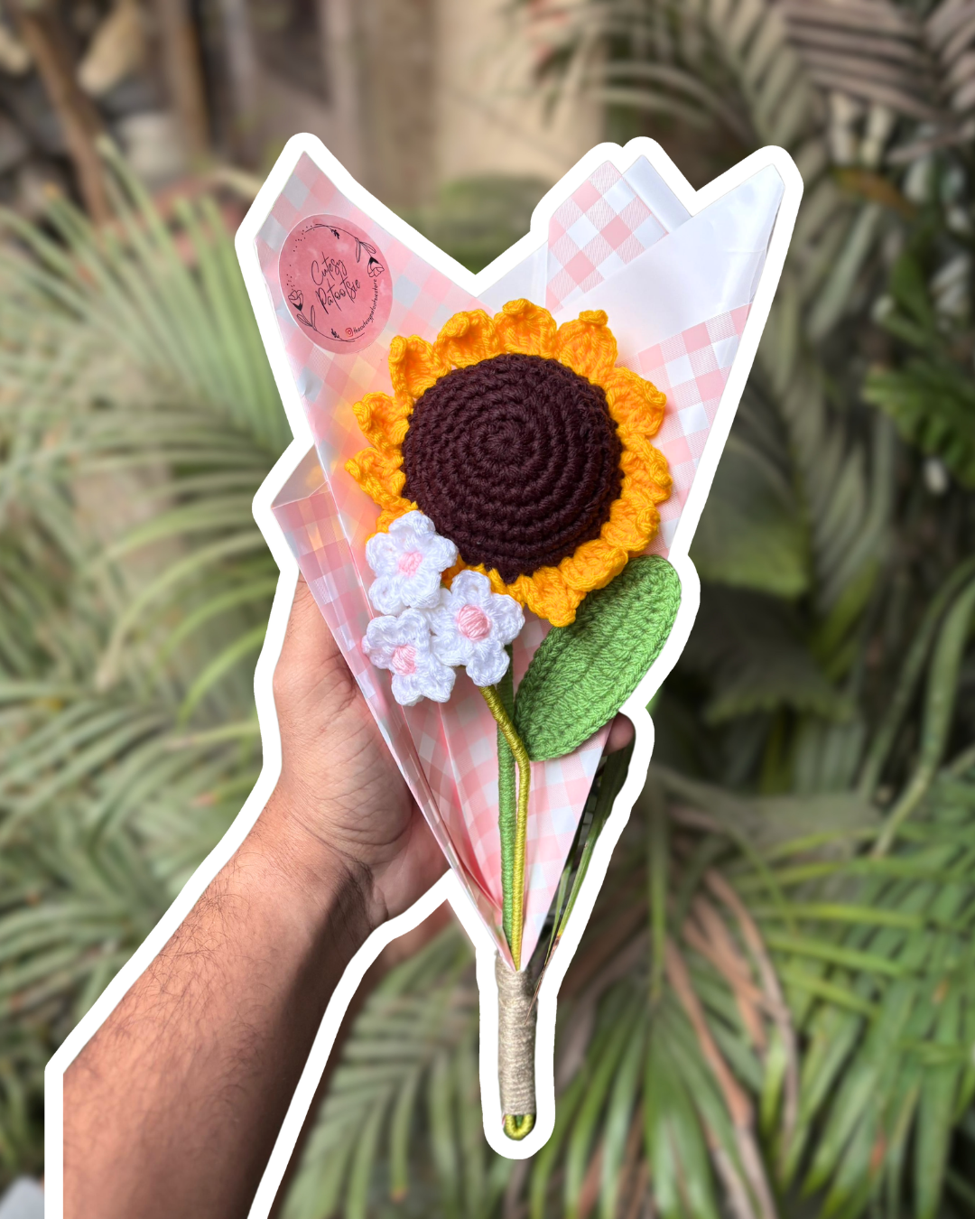 Crochet Sunflowe And Dasiy Bouquet